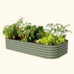 Team grow – 17″ Tall 10 In 1 Jumbo Modular Metal Raised Garden Bed Kit