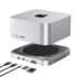 RayCue – RayCue New M4/2024 Mac Mini Hub & Stand with NVMe/ M.2 SATA SSD Enclosure