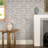 Commomy Decor – 3D Whitewash Faux Brick Peel and Stick Wall Tile